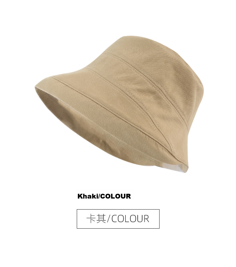 CACUSS Women's Spring And Autumn Sun Hat, Outdoor Cycling UV Protection Sunhat, Sunscreen Fisherman Hat, Bucket Hat, Beige Large Size 22