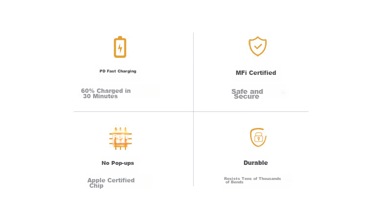 UGREEN [Official MFi Certified] Two-In Charging Cable for Apple 8-17, PD100W Fast Charging Data Cable, Type-C to Lightning, Dual-Use IPhone Cable, 1 Meter 3