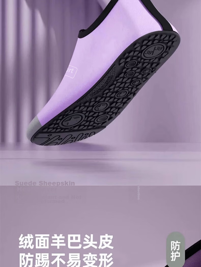 XUEXIMAN Yoga Shoes for Women, Indoor Exercise Pilates Sports Jump Rope Non-Slip Soft Sole Silent Running Fitness Floor Training Shoes 6