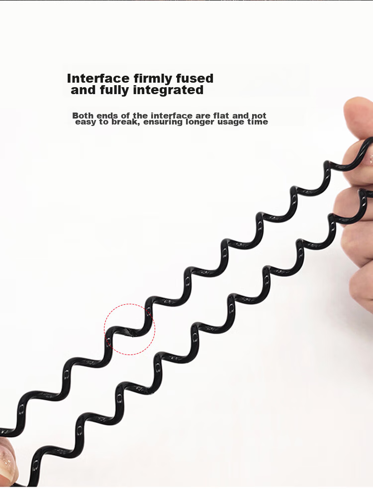 Meifuyu Thickened Telephone Wire Hair Ties Hair Bands Large Size 20 Black Elastic Hair Bands Hair Ropes Hair Ties MF8948 8
