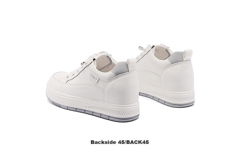 Red Dragonfly Women's Height Increasing Mesh Sneakers Thick Sole White Breathable Sports Shoes WXB150602L Beige Gray Size 37 11