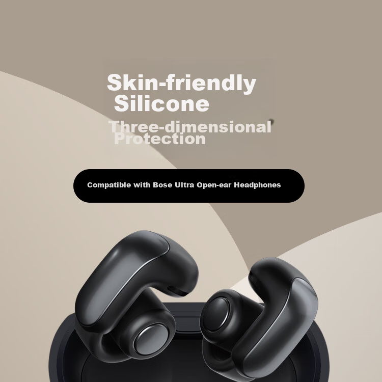 ESCASE Ultra Protective Case for BOSE Bluetooth Earphones Silicone Storage Box Liquid Silicone Soft Shell Full Coverage Drop-Proof Ultra-Thin Case Pure White + Lanyard 2