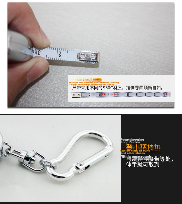 TAJIMA Mountaineering Ring Tape Measure with 3-Meter Long Handle, Mini Measuring Tape 1001-1669 7