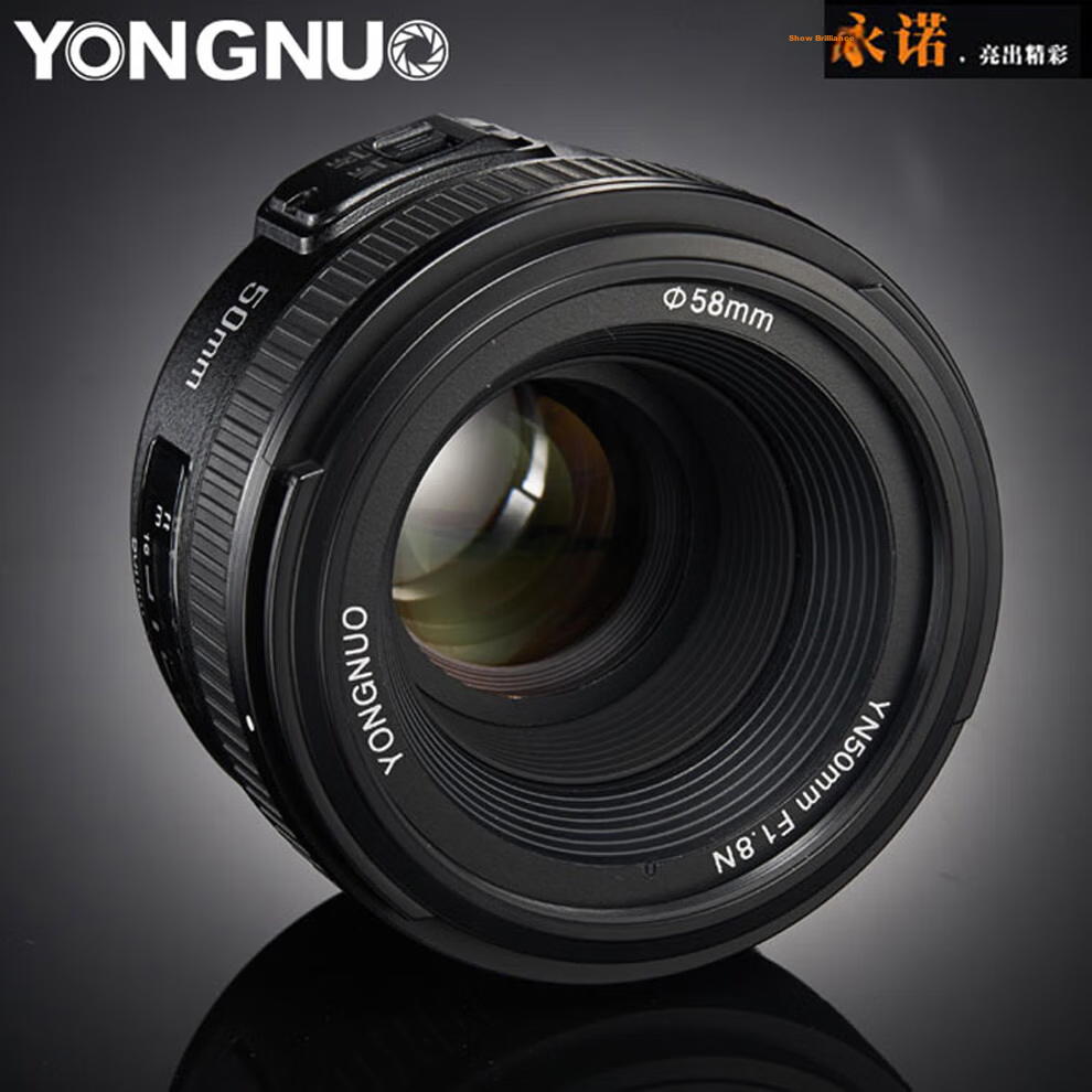 YONGNUO 50F1.8R DF Multi-Format R-Mount Full-Frame Standard Prime Lens, Compatible with R-Mount Mirrorless Cameras, White Shell 1