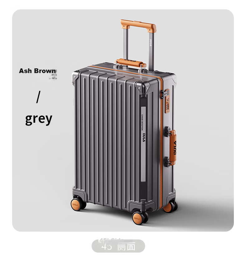 DULA Luggage, Stylish Multifunctional Suitcase with Cup Holder And USB Port, Travel Case with Password Lock, Trendy Black Rose Color, 20 Inches 23