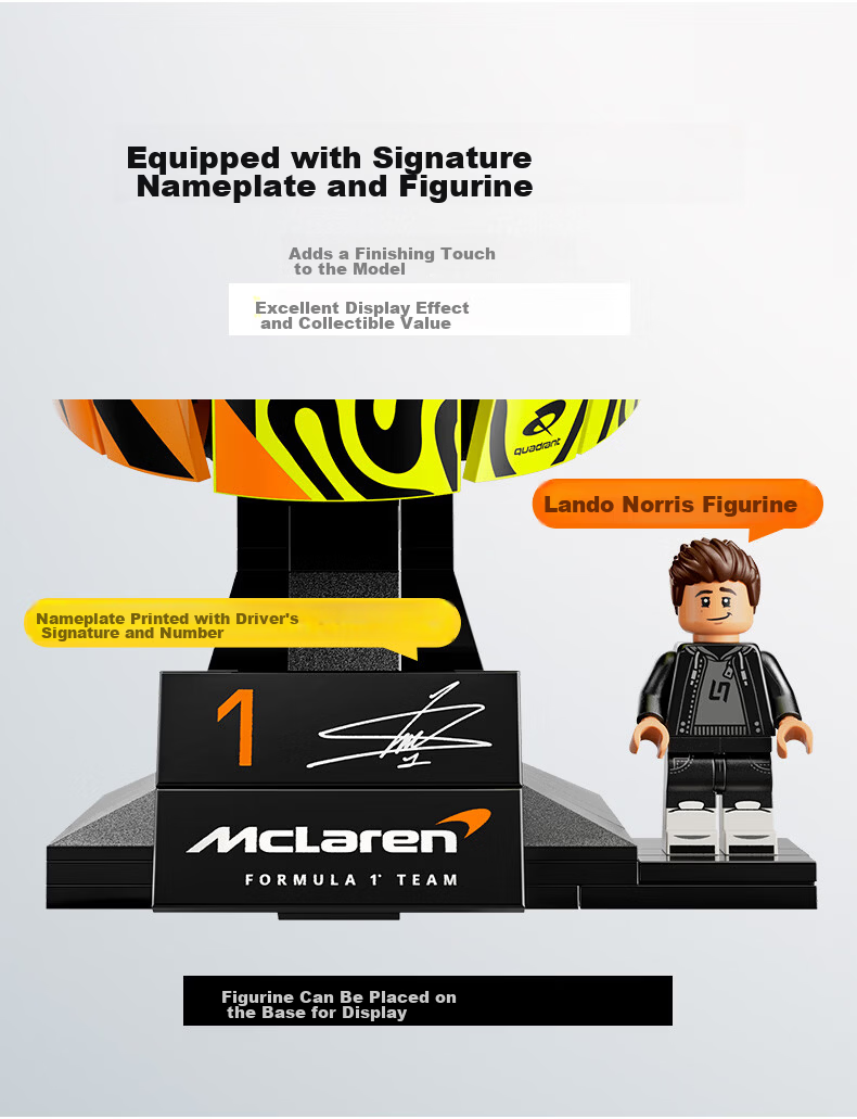 LEGO Building Blocks 11375 Ferrari F2004 with Michael Schumacher Boys and Girls Toy Birthday Gift Display Model 5
