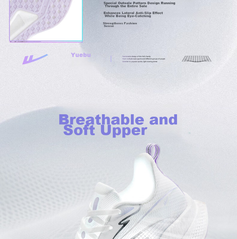 Warrior Women's Summer 2026 New Breathable Soft Sole Lightweight Casual Running Shoes 5593 White Purple Size 40 11