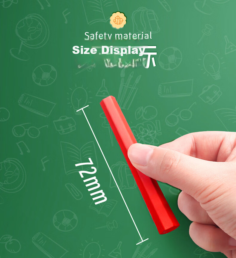 Jinzhi 24 Colors/72 Pieces Colored Chalk, Dust-Free Chalk for Bulletin Boards, Specialized Chalk for Children's Home Use And Teachers, Non-Toxic Dust-Free Chalk for Blackboard Drawing, Essential for Back-To Seaso 16