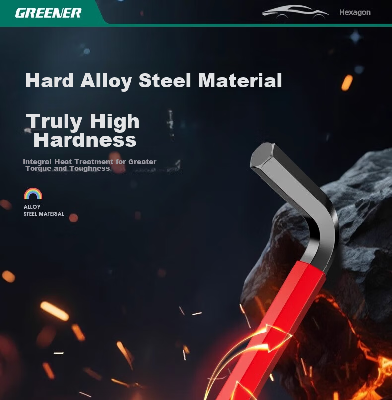 GREENER Hex Key Wrench Set, Hex Screwdriver, Hex Key, Hexagonal Inner Hexagon Rainbow Extended 13