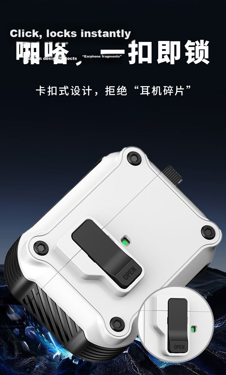 TRUST ME AirPods Pro 2 Protective Case Pro2 Shockproof Magnetic Cover Wireless Bluetooth Earphone Case Anti-Lost Split Smart Flip White 4