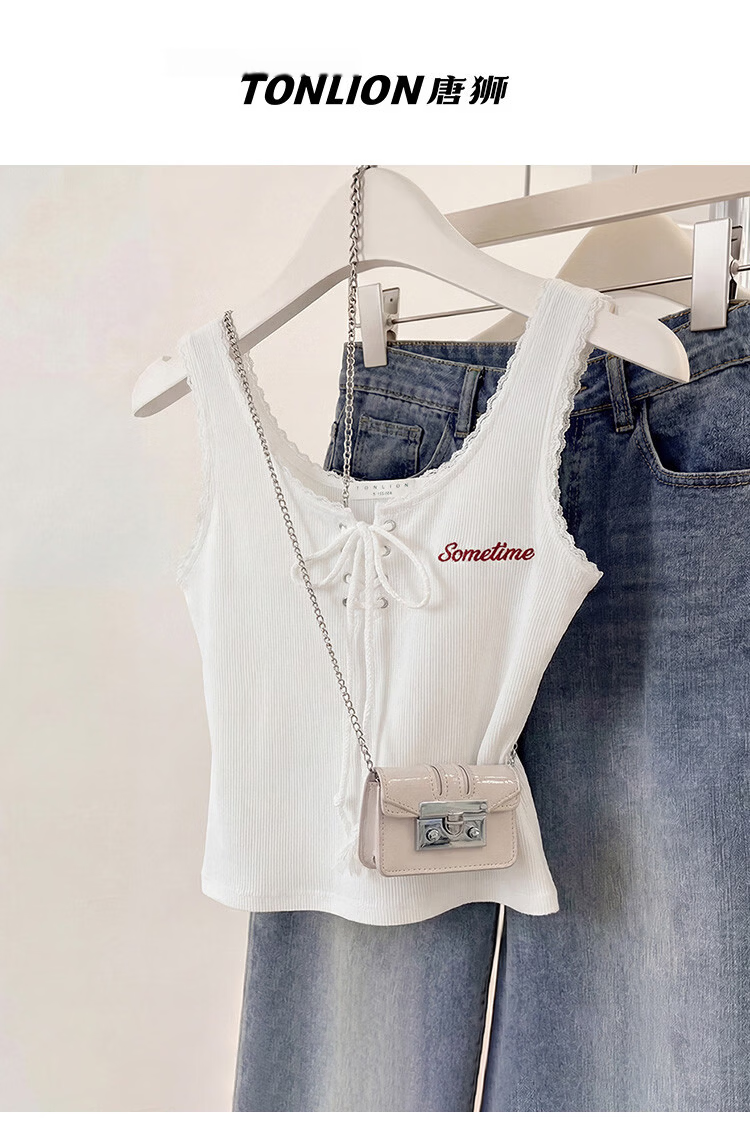 TonLion 2026 Summer New Women's Vest Unique Beautiful Design Sleeveless Top for Inner and Outer Wear 13