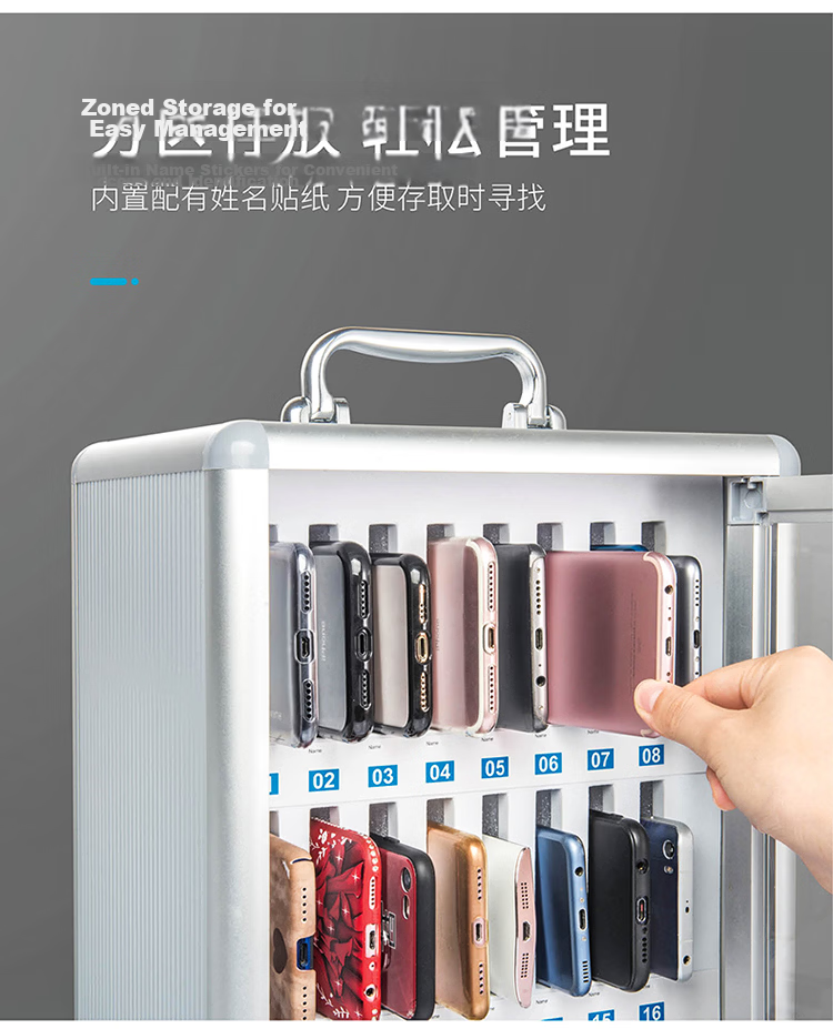 Jinlongxing Mobile Storage Cabinet with Lockable Aluminum Alloy 36 Compartments for Workshop, School, Student, Office, and Meeting 9