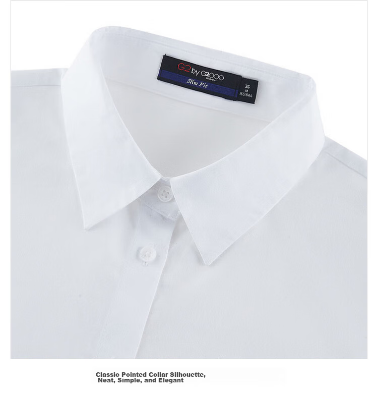 G2000 Women's 2026 Spring Summer Wrinkle-Resistant Non-Iron Long Sleeve Shirt with Bow Tie, Mall Edition 31