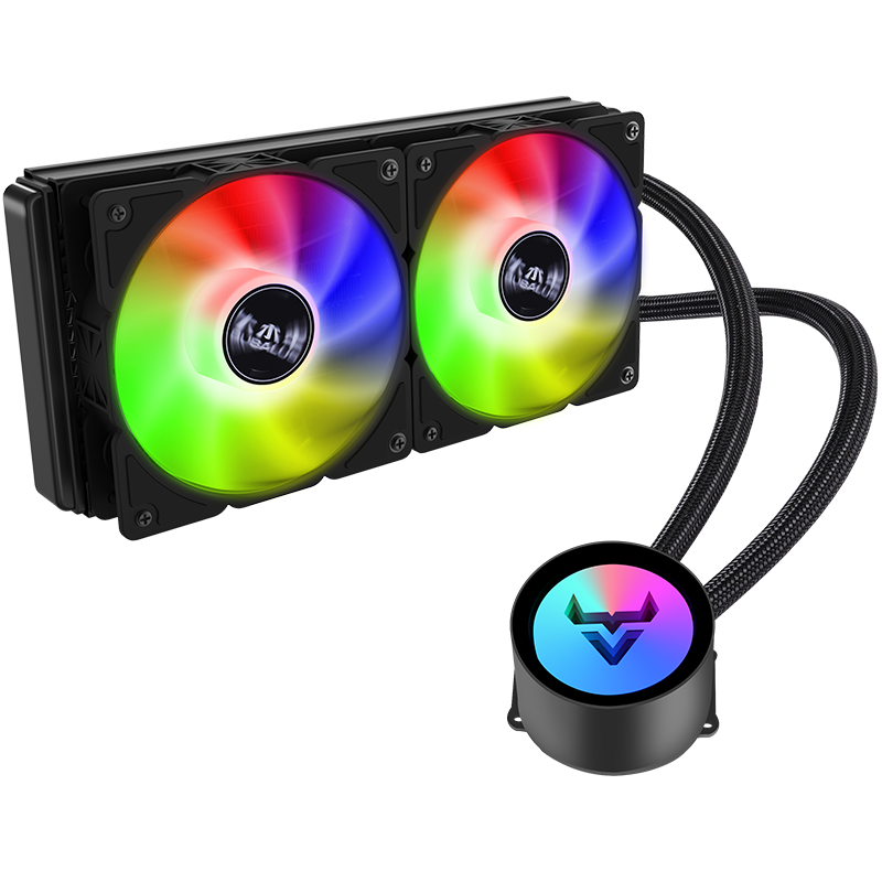 BUBALUS HanZhan 240 All-in-One CPU Liquid Cooler (Multi-Platform/Supports Intel LGA2011/AMD/RGB Waterblock/PWM Smart Temperature Control/PC Fan)