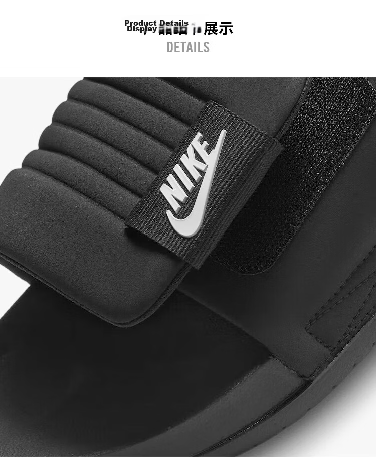NIKE Casual Shoes for Men, Slip-On Sandals OFFCOURT ADJUST, Outdoor Wear DQ9624-001 Black Size 40 3
