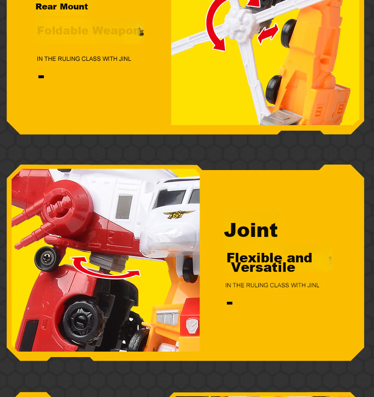 Kabaocheshen Transforming Car Toy Robot, Kabaoshen Boy's New Year Gift Entry-Level Model - Special Police Giant 6