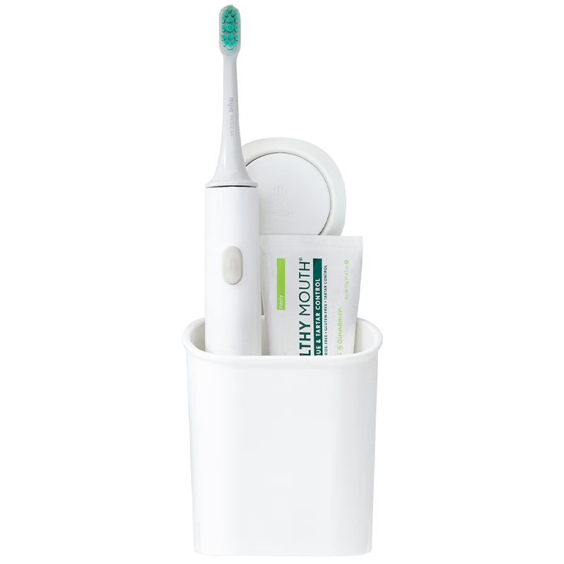 Taili Suction Cup Toothbrush Cup Holder Storage Rack Bathroom Toilet No-Drill Wall-Mounted Premium Toothpaste Mouthwash Cup 1 Cup