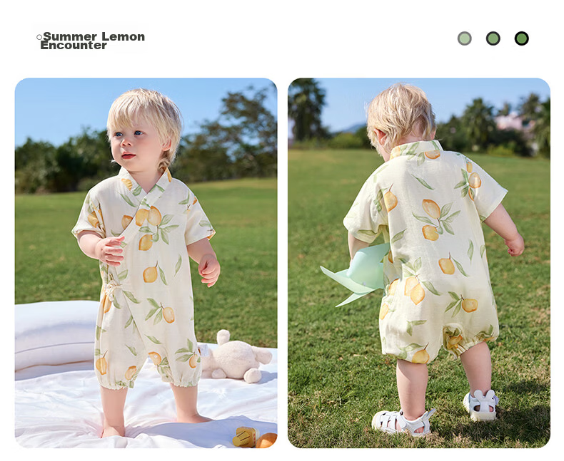 Betis Baby Clothes Summer Thin Newborn Short Sleeve Bamboo Cotton Gauze Romper Pajamas 22