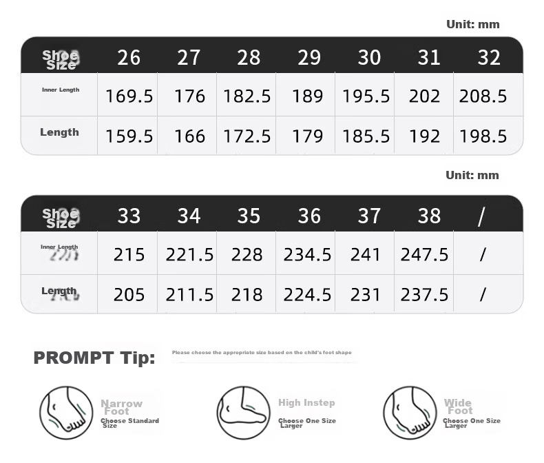 Warrior Girls' Soft Sole Casual Shoes Spring and Autumn Children's Sports Shoes WZ(CL)-0977 Black/White/Pink Size 29 3