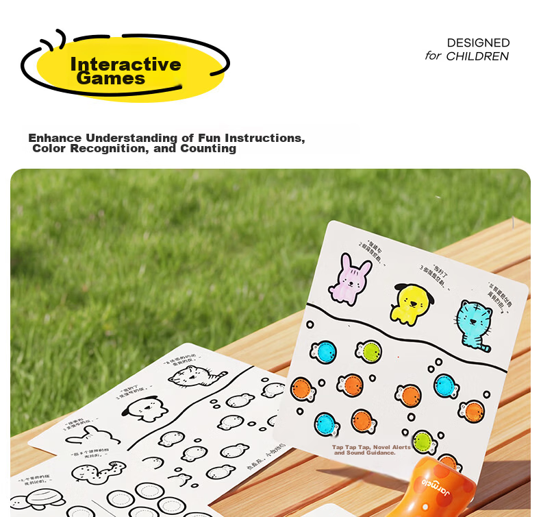 Melo Childhood Little Colorful Dot Pens Children's Early Education Baby Enlightenment Doodle Set Kindergarten Drawing Starter 6 Colors 18