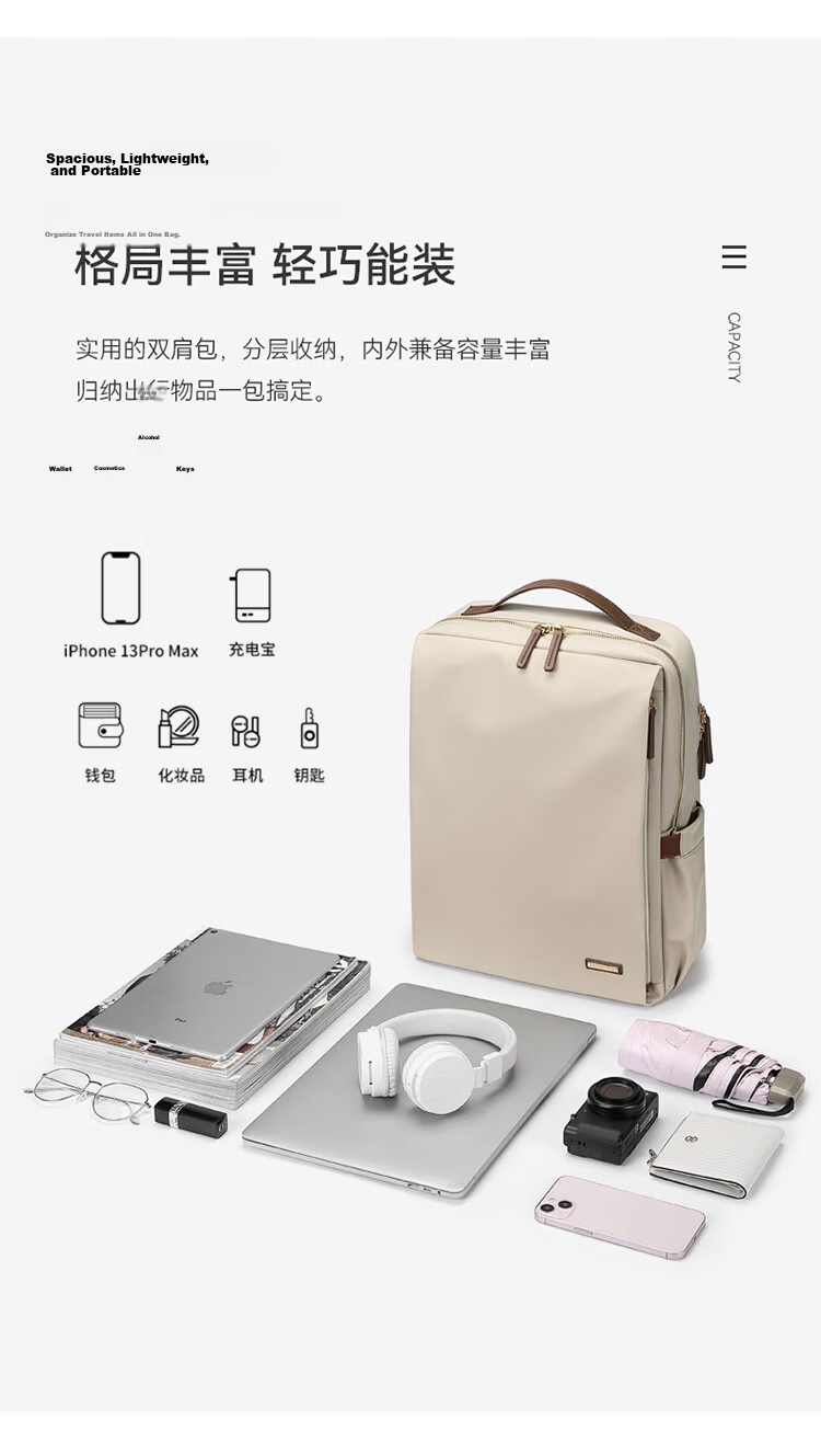 GOLF Women's Backpack 14/16 Inch Laptop Bag Travel Backpack Business Briefcase Gift for Girlfriend 16