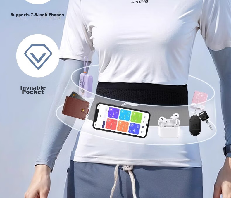 Li-Ning Waist Pack, Running And Training Waist Bag, Large Capacity, Non-Slip Phone Pouch, Marathon Cycling, Lightweight And Highly Elastic for Men And Wome 4