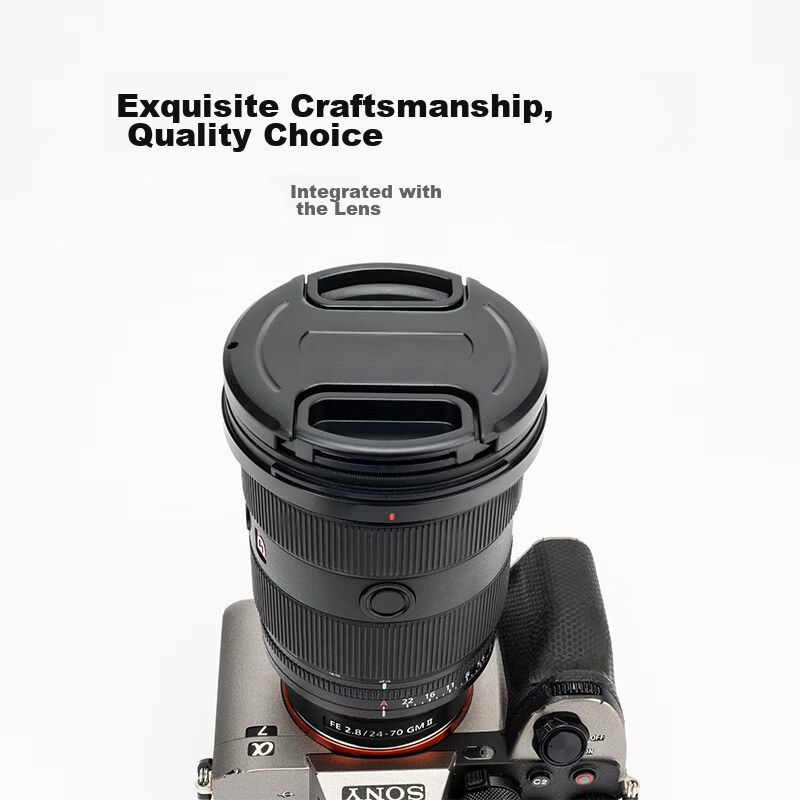 JJC 58mm Lens Cap with Anti-Lost Strap for Canon/Nikon/Sony/Fujifilm DSLR and Mirrorless Cameras 3