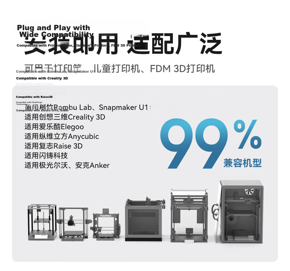 Caige 3D Printing Filament, PLA Basic 1.75mm, Suitable for Tuozhu, Chuangxiang Sanwei, Duoku, Jiguang Erwa Printers, Drawing Pens, Line Material, Black, 1kg 8