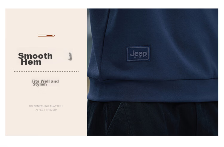 JEEP SPIRIT Men's Sweatshirt, Round Neck, Autumn And Winter Jacket, Men's Long-Sleeve T-Shirt, Loose Casual Trendy Clothing 10