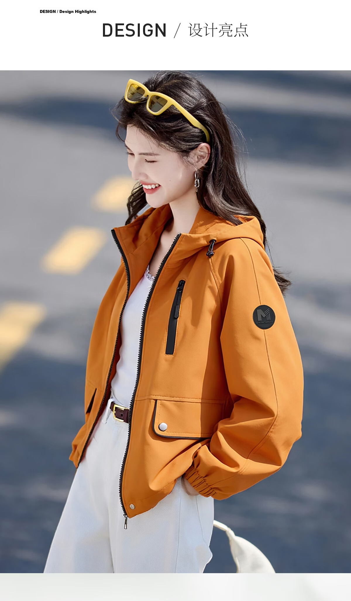 She Enjoy Casual Short Jacket for Women Petite Workwear Style Outdoor Jacket T54D021 4
