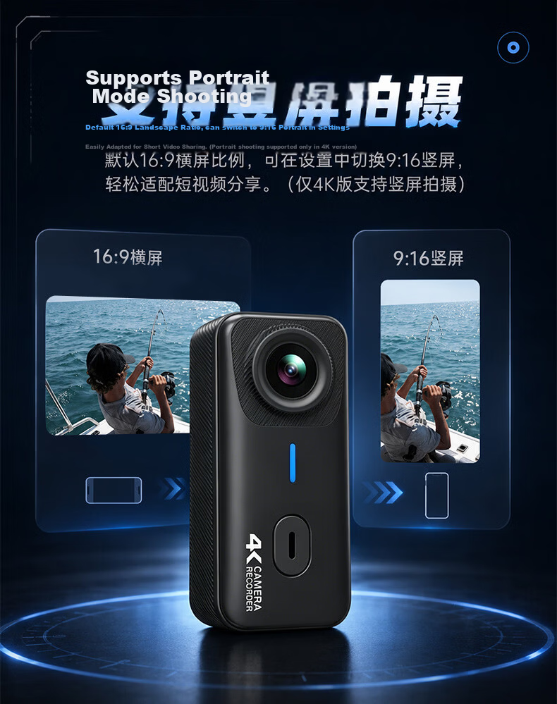 ShanGou G11 Thumb Sports Camera Motorcycle DVR Portable Magnetic Chest Neck Hanging Outdoor Fishing Cycling Vlog Camera Gift Set + 128GB Memory Card 9