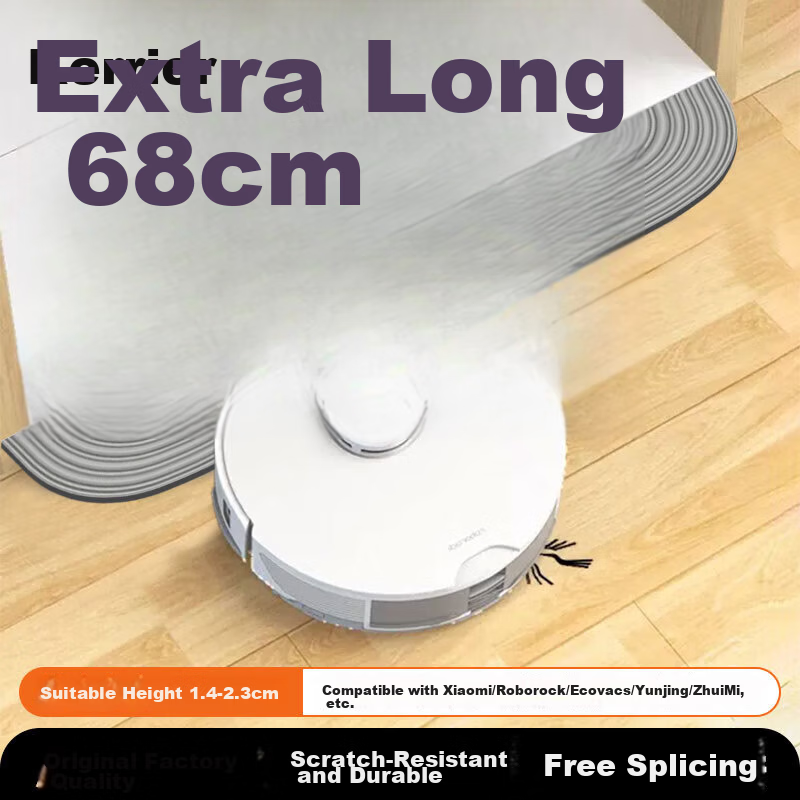 Kerrier Robot Vacuum Cleaner Climbing Mat Accessories for Ecovacs Xiaomi Roborock Dreame Yunmi Threshold Ramp Door Sill Strip 68cm
