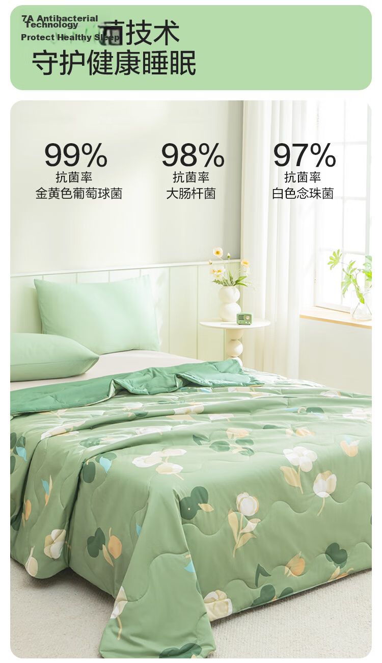 JD Jingzao National Standard Class A 100% Xinjiang Cotton Quilt All-Season Air Conditioning Summer Quilt 1.5m 12