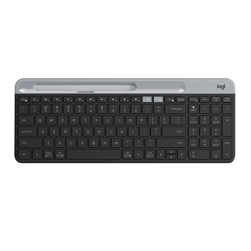 Logitech K580 Enterprise Wireless Bluetooth Ultra-thin Silent Office Keyboard Dual-mode External Membrane Portable Multi-screen Ultra-thin Keyboard - Starry Gray [Group Purchase Discount]