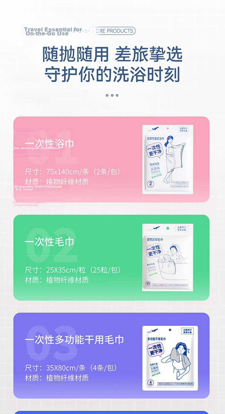 MINISO Disposable Pillowcase Travel Essentials for Holidays, Vacations, And Business Trips (4 Pieces × 2 Packs) 3