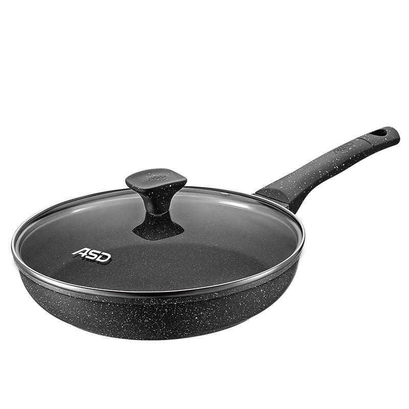ASD Non-Stick Flat Frying Pan Maifan Stone Coating Multi-Functional Steak and Stir-Fry Pan 28cm Induction Cooker Compatible S11