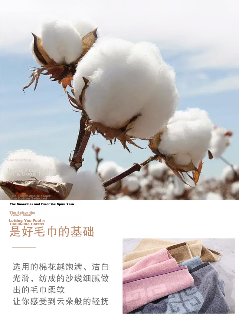 KING SHORE Cotton Towel, Grade A Thickened Absorbent Face Towel, Xinjiang Cotton Sports Towel, Gray-Brown, 4-Pack, 70*34cm, 106g 3