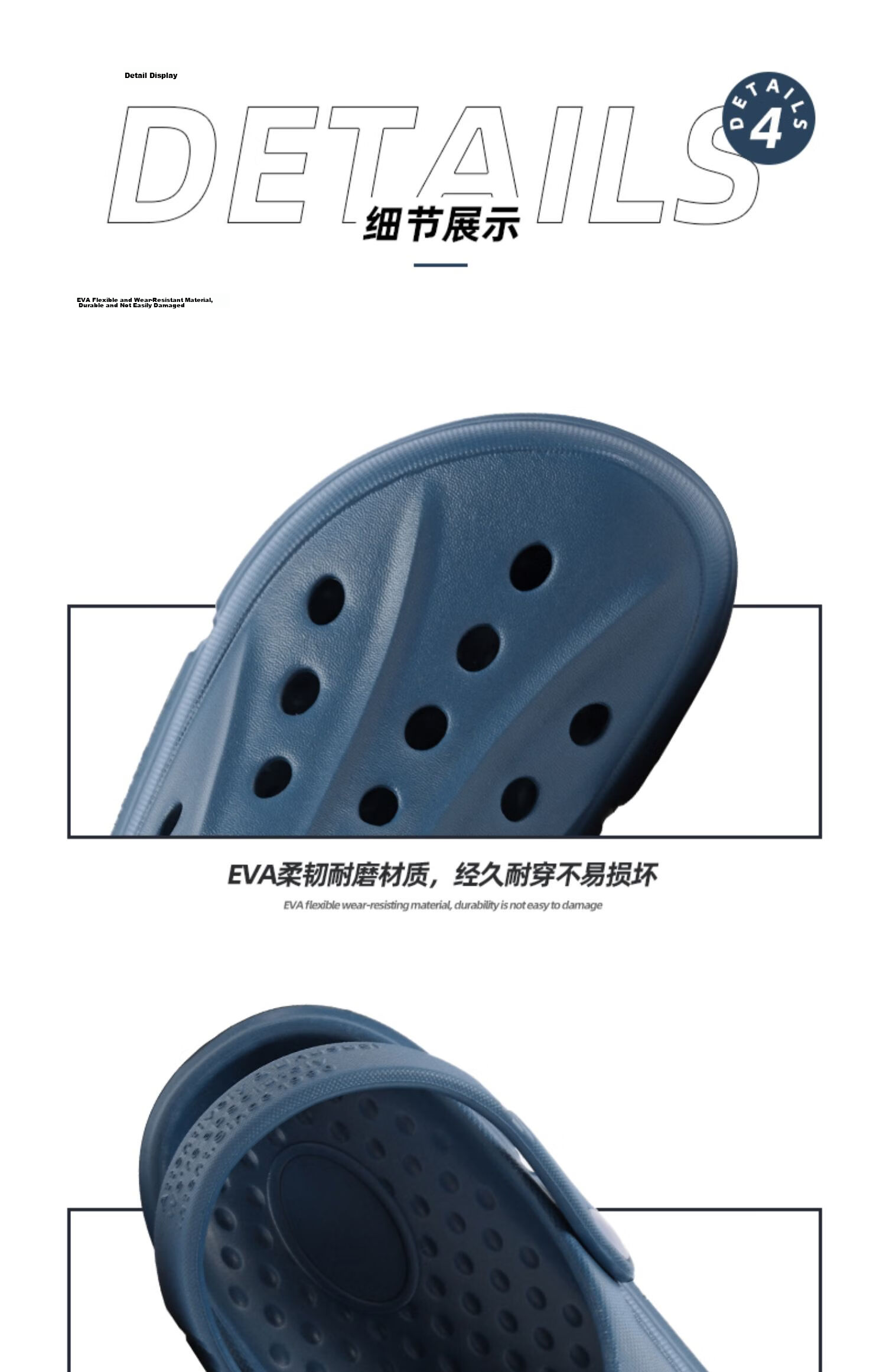 CAMEL Perforated Shoes, Summer Breathable Beach Shoes, Closed-Toe Sandals for Men And Women, Soft-Soled Non-Slip Slippers, A12253a3037 22