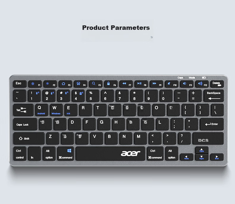 Acer Wireless Bluetooth Dual-Mode Keyboard OKW215/OKW281 Slim Ergonomic Office Home Business Computer Laptop Mobile Tablet Universal Gray White 22