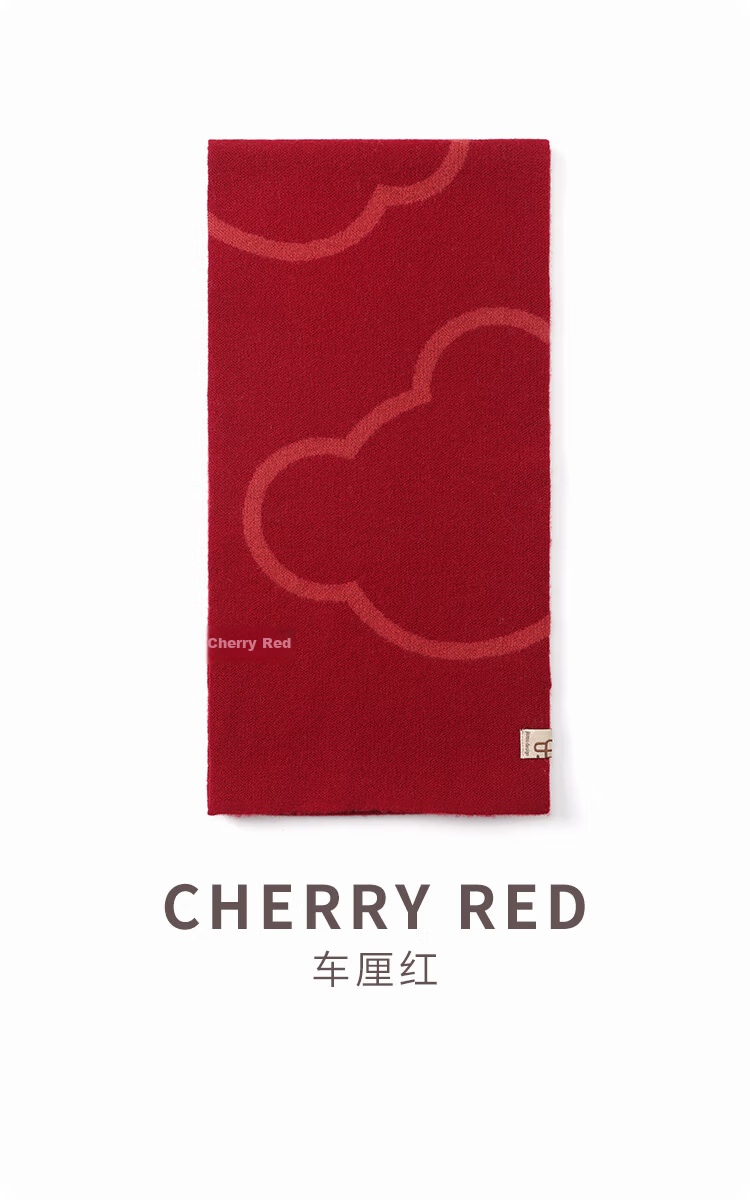 JIUMU Pure Wool Scarf Women's Autumn Winter Warm Neck Warmer Red Gift Box for Birthday and Festivals 11