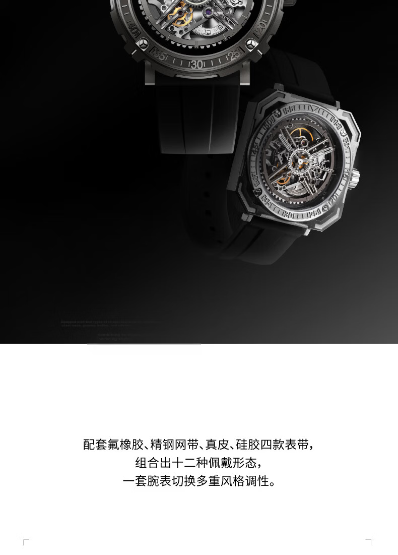 CIGA Design Jijia Fengmang Series Mechanical Wristwatch, Magic Titanium Version, One Watch Three Wear Styles, Fashion Men's Watch, Birthday Gift 8