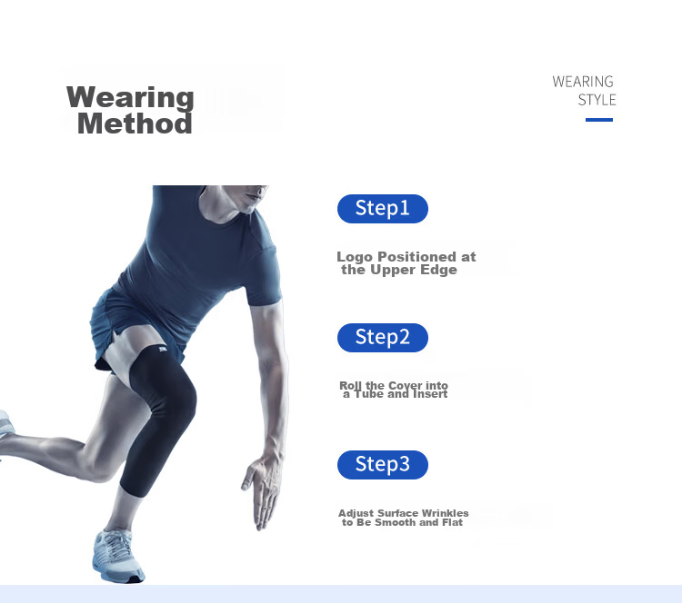 LP 667R1 Knee Brace Sports Elastic Cycling Basketball Protective Gear Extended Full Leg Sleeve M 10