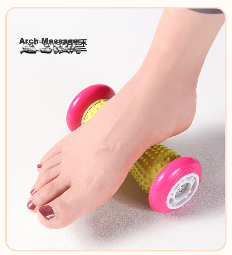Duweike Foot Massage Roller Plantar Fascia Ball Flat Foot Relaxation Fitness Home Use Mint Green Wolf Tooth Model 9