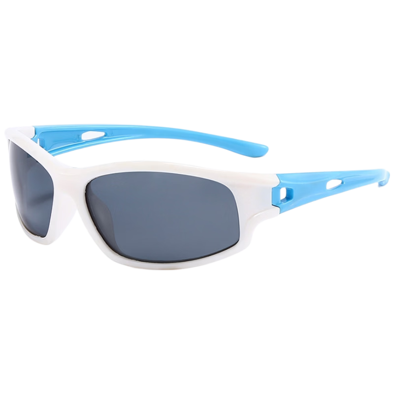 LOVECRAFT Children's Sunglasses 72018 - White Frame Polarized (Ages 7-14), Fashionable Portable Sunglasses, UV Protection Eyewear