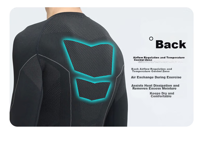 LangSha Ski Quick-Dry Thermal Underwear Set Unisex Functional Antibacterial Breathable Moisture-Wicking Autumn Top and Bottom Set 10A 12