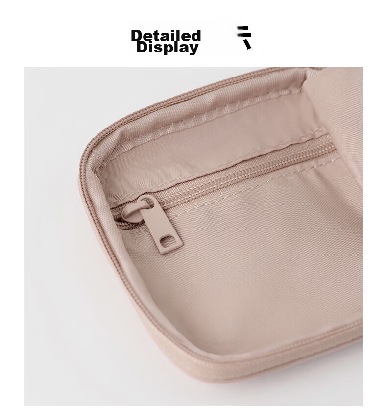MUJI Polyester Jewelry Bag, M Pink Rice Color 15