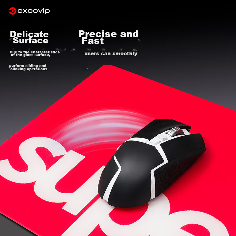 EXCO Extra Large Photovoltaic Glass Scale Mouse Pad Desk Mat Transparent 80*30cm Gaming Office Computer Portable Self-Notebook Smooth Hard Surface 0171 3