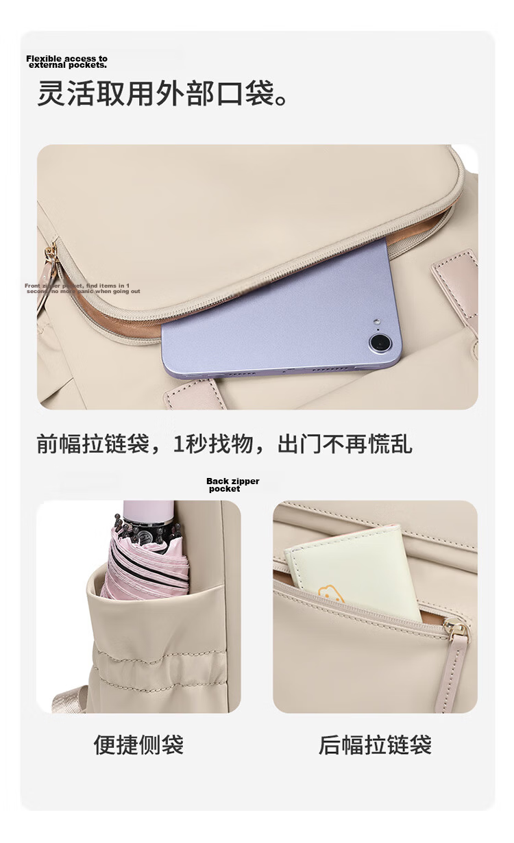 GOLF Women's Backpack 14/16 Inch Laptop Bag for Apple Huawei College Student Travel Business Backpack 26