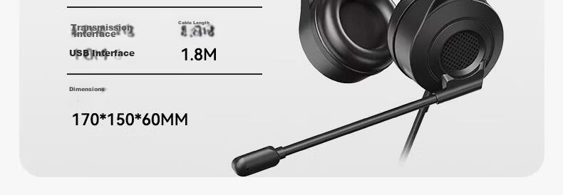 Lenovo Over-Ear Dual-Ear Call Center Headset Wired Noise-Cancelling 3.5mm for Phone Computer Desk Conference Office 14