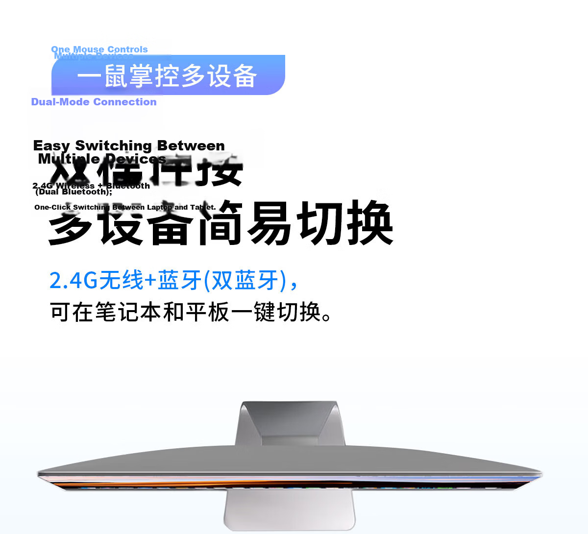 Delux M618mini Wireless Mouse, Bluetooth Mouse, Ergonomic, Vertical Standing, Dual-Mode Rechargeable, for Office And Laptop Use, Quiet Clicks, Iron Gray Color 17